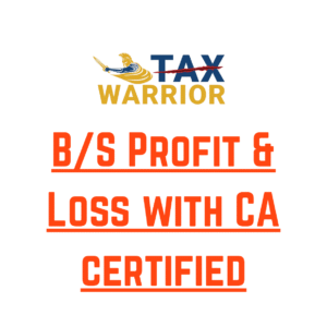 B/S Profit & Loss with CA certified